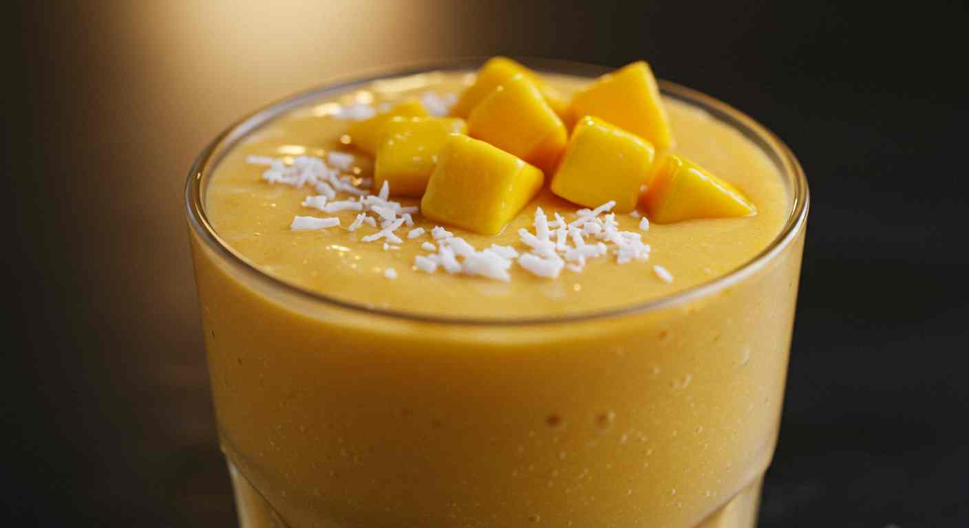 Receta saludable: Licuado de Mango y Leche de Coco - Bebidas