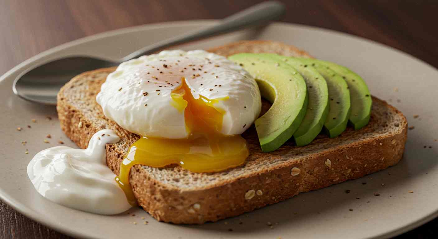 Tostada con Huevo y Aguacate