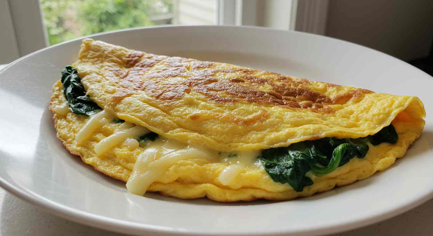 Omelette de Queso Crujiente - Ideal para Diabéticos