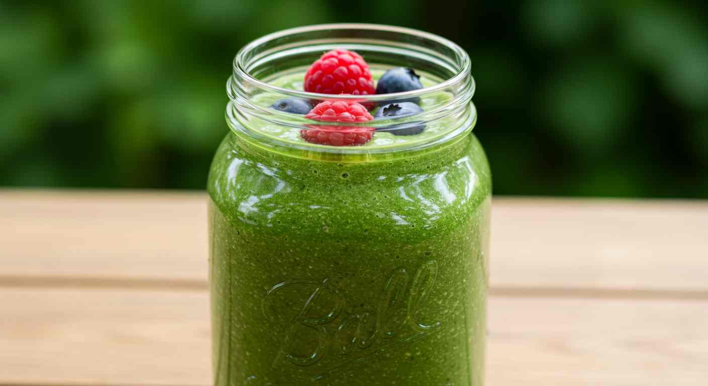 Batido de Bayas y Espinacas - Antioxidante y Nutritivo