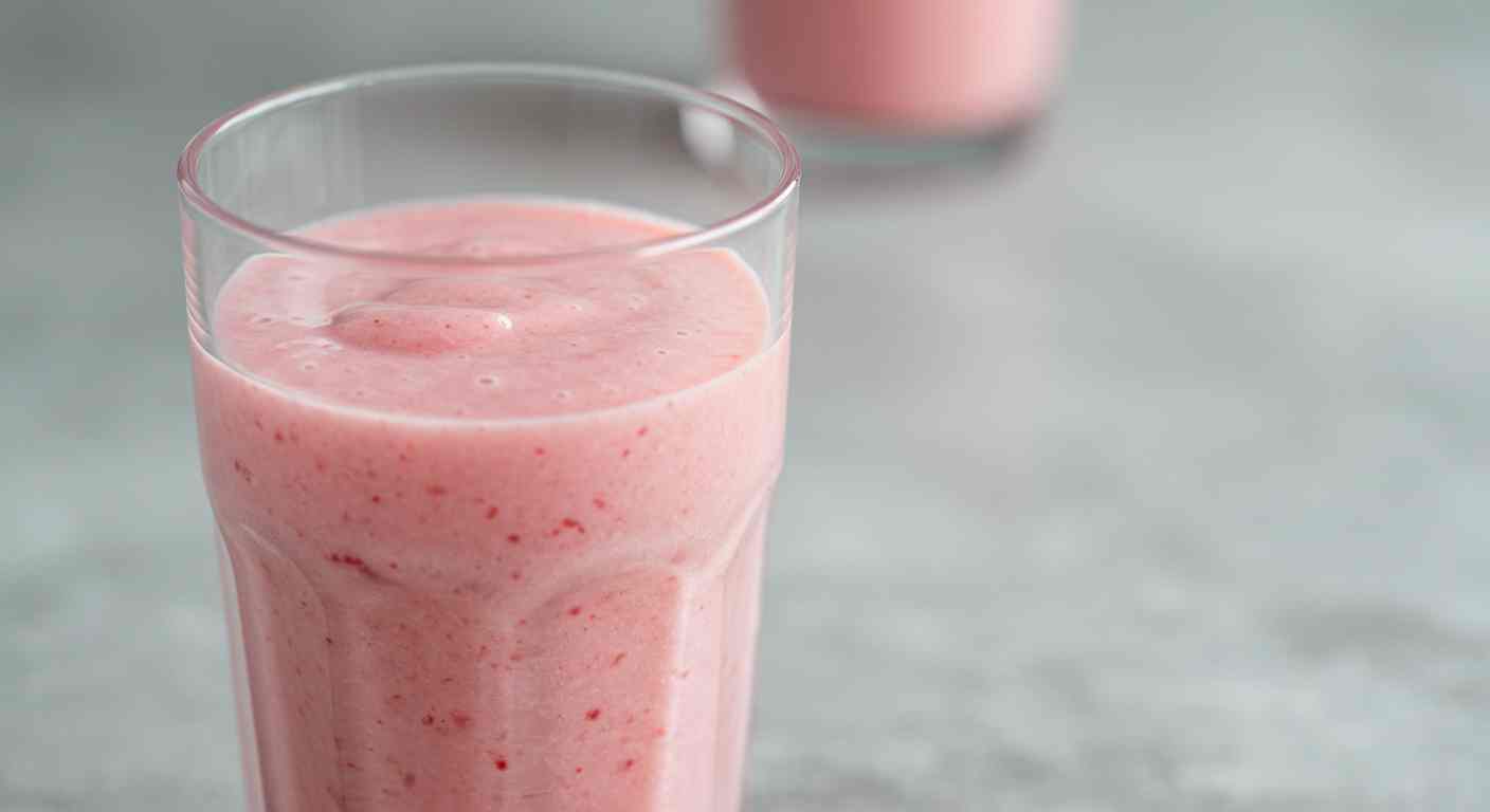 Batido de Fresas y Yogur - Rico en Antioxidantes