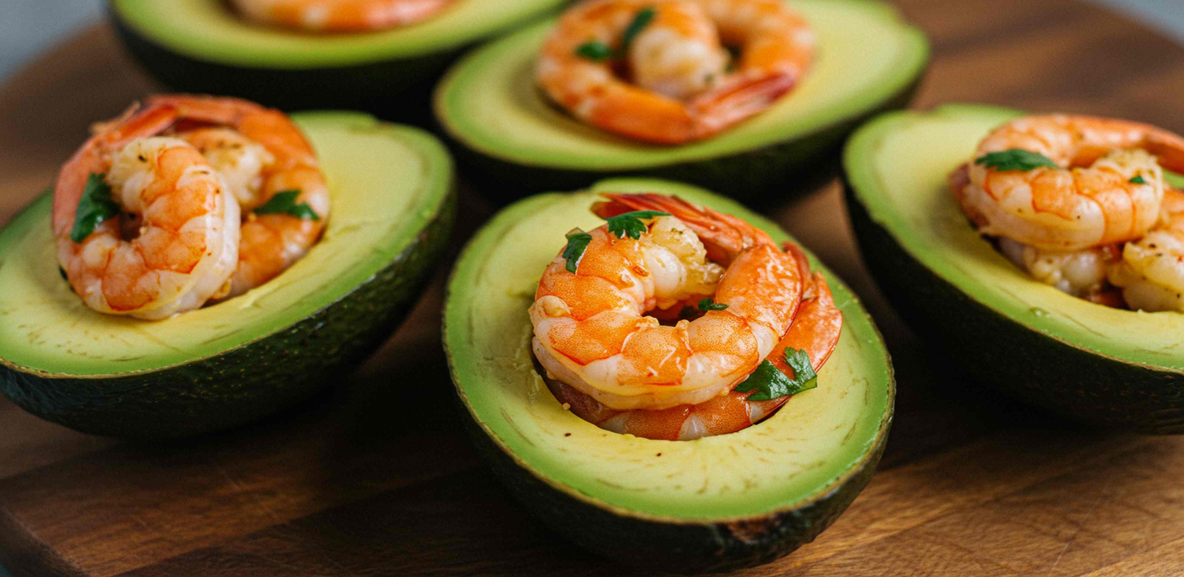 Aguacates rellenos de camarón