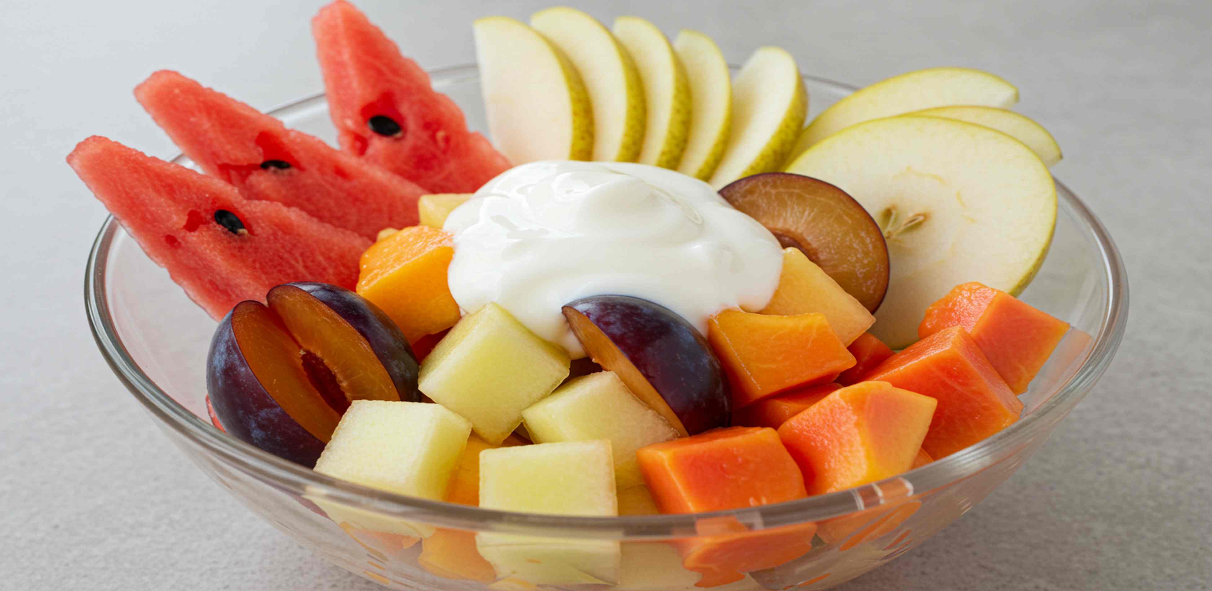 Frutas Frescas Cubiertas de Yogurt