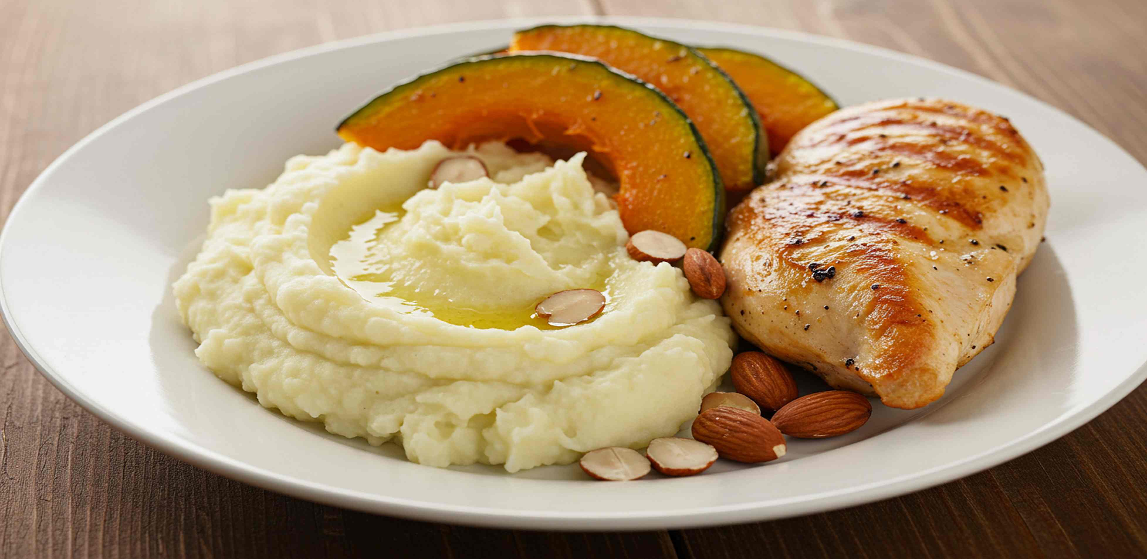 Puré de Calabaza con Pechuga de Pollo