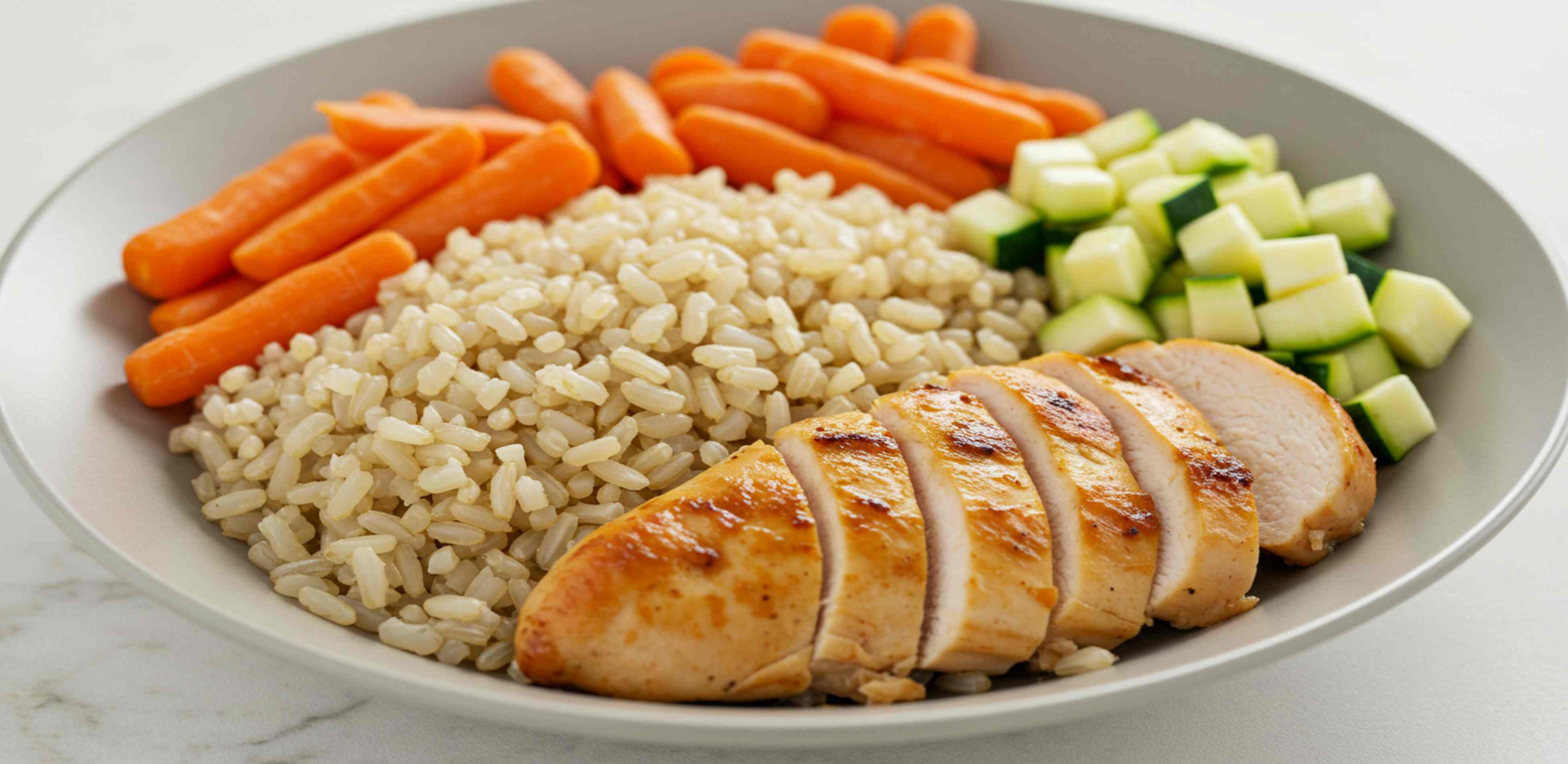 Arroz Integral con Pollo y Zanahorias