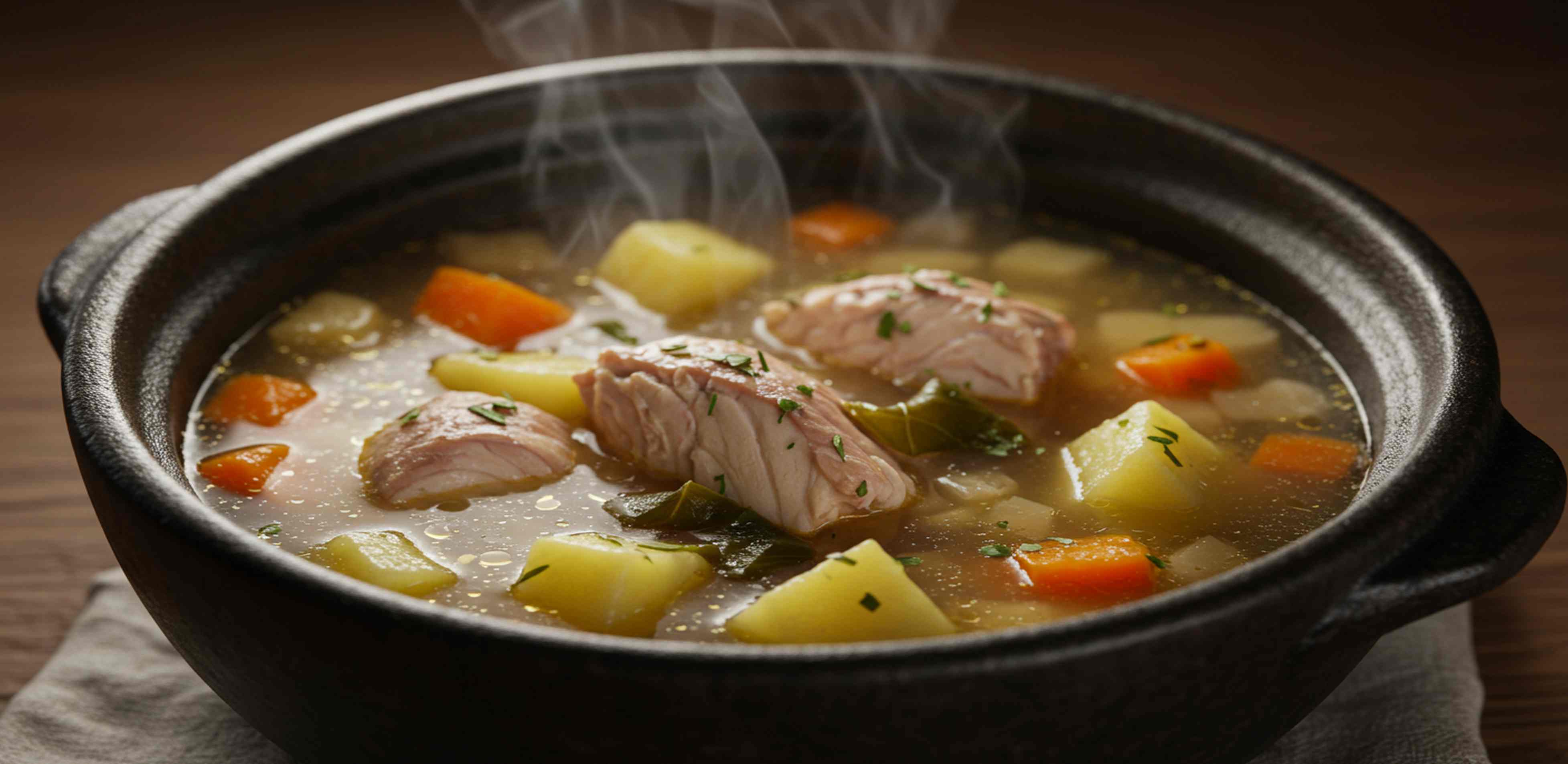 Receta saludable: Chupe de Trucha con Chuño - Pescado